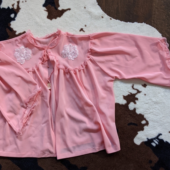 PINK 1950s MORNING JACKET - Picture 1 of 6